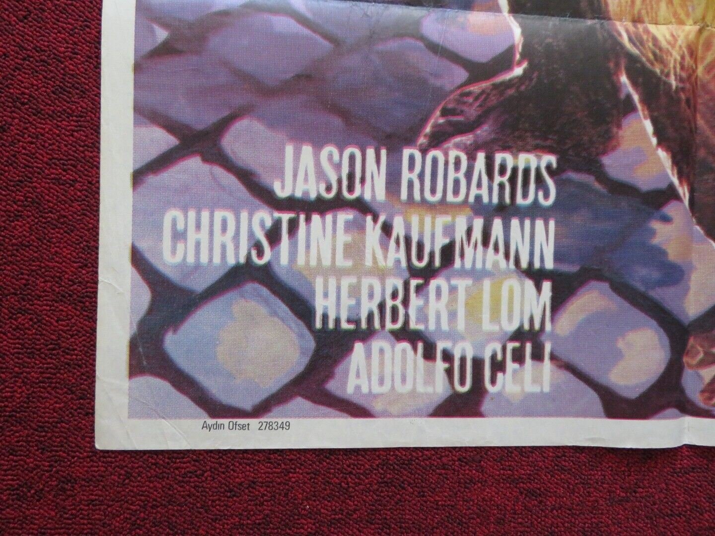 MURDERS IN THE RUE MORGUE FOLDED TURKISH ONE SHEET POSTER JASON ROBARDS HERBERT Movie posters