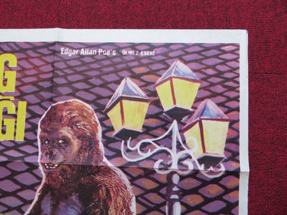 MURDERS IN THE RUE MORGUE FOLDED TURKISH ONE SHEET POSTER JASON ROBARDS HERBERT Movie posters