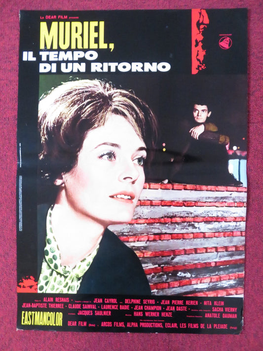 MURIEL - B ITALIAN FOTOBUSTA POSTER DELPHINE SEYRIG JEAN - PIERRE KERIEN 1963 Rendezvous Cinema Movie posters