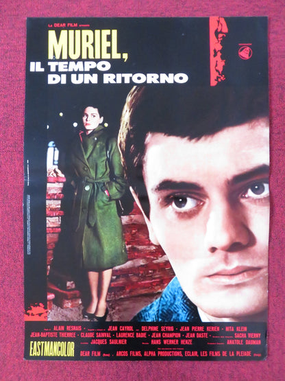 MURIEL - D ITALIAN FOTOBUSTA POSTER DELPHINE SEYRIG JEAN - PIERRE KERIEN 1963 Rendezvous Cinema Movie posters