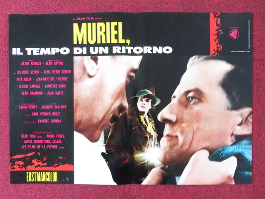 MURIEL - H ITALIAN FOTOBUSTA POSTER DELPHINE SEYRIG JEAN - PIERRE KERIEN 1963 Rendezvous Cinema Movie posters