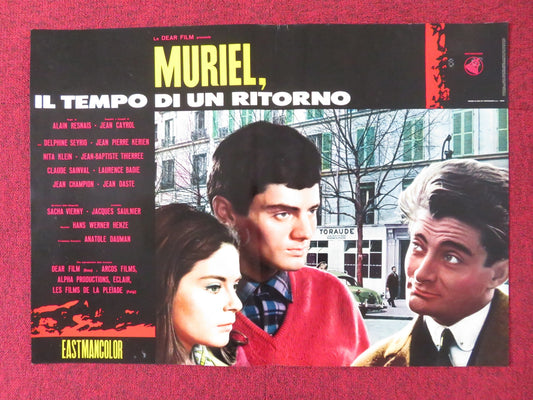 MURIEL - J ITALIAN FOTOBUSTA POSTER DELPHINE SEYRIG JEAN - PIERRE KERIEN 1963 Rendezvous Cinema Movie posters