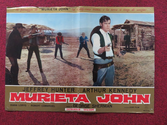 MURIETA - C ITALIAN FOTOBUSTA POSTER JEFFREY HUNTER ARTHUR KENNEDY 1965 Rendezvous Cinema Movie posters