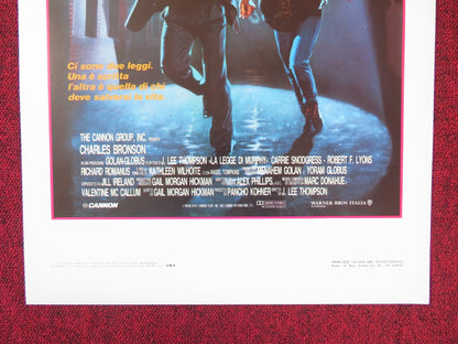 MURPHY'S LAW ITALIAN LOCANDINA POSTER CHARLES BRONSON KATHLEEN WILHOITE 1986 Rendezvous Cinema Movie posters