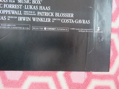 MUSIC BOX BRITISH QUAD (30 x 40) POSTER JESSICA LANGE IRWIN WINKLER 1989 Movie posters