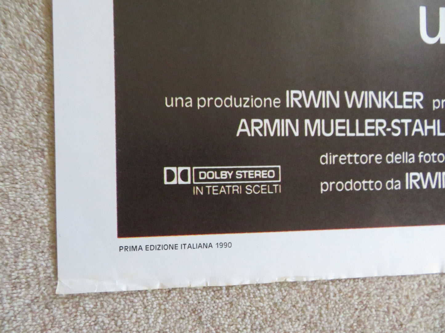 MUSIC BOX ITALIAN 2 FOGLIO POSTER JESSICA LANGE ARMIN MUELLER - STAHL 1989 Rendezvous Cinema Movie posters