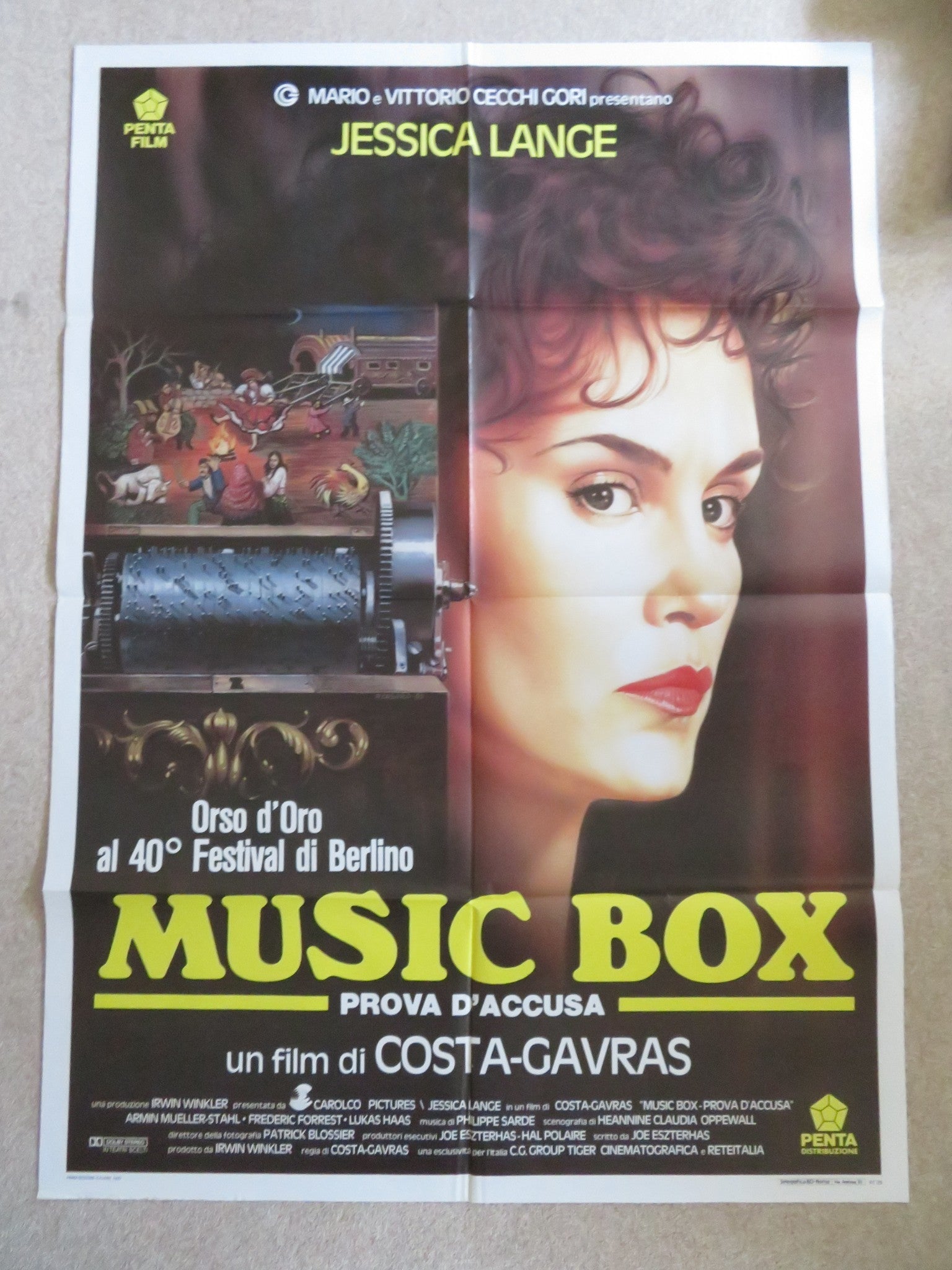 MUSIC BOX ITALIAN 2 FOGLIO POSTER JESSICA LANGE ARMIN MUELLER - STAHL 1989 Rendezvous Cinema Movie posters