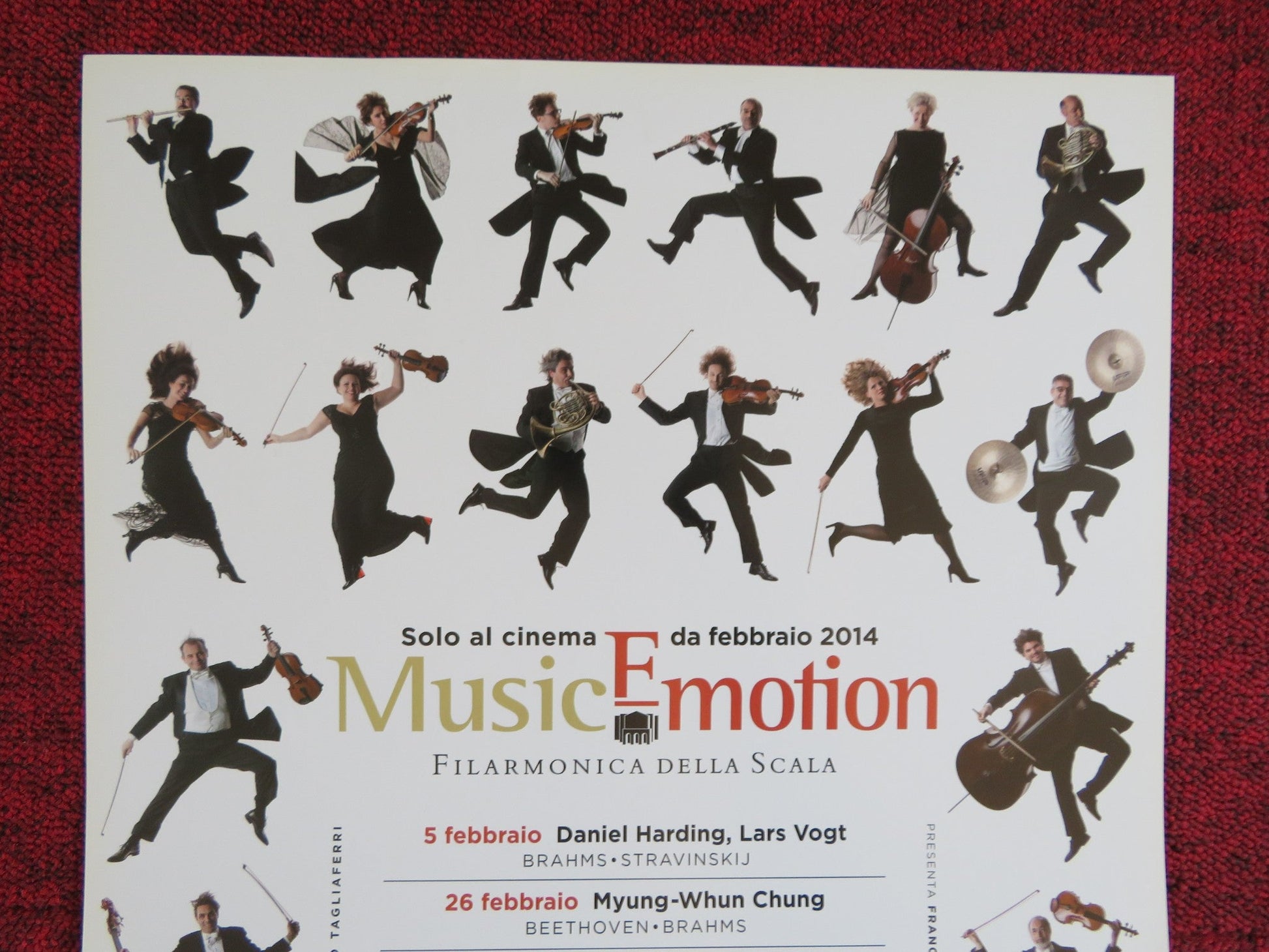 MUSIC EMOTION ITALIAN LOCANDINA POSTER BRAHMS BEETHOVEN 2014 Rendezvous Cinema Movie posters