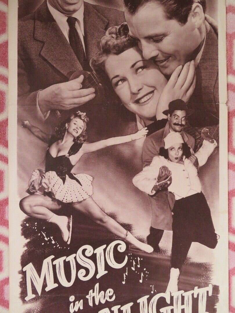 MUSIC IN THE MOONLIGHT / Ice - Capades US INSERT (14"x 36") POSTER D LEWIS 1950 Movie posters