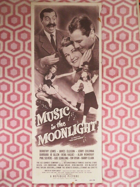MUSIC IN THE MOONLIGHT / Ice - Capades US INSERT (14"x 36") POSTER D LEWIS 1950 Movie posters