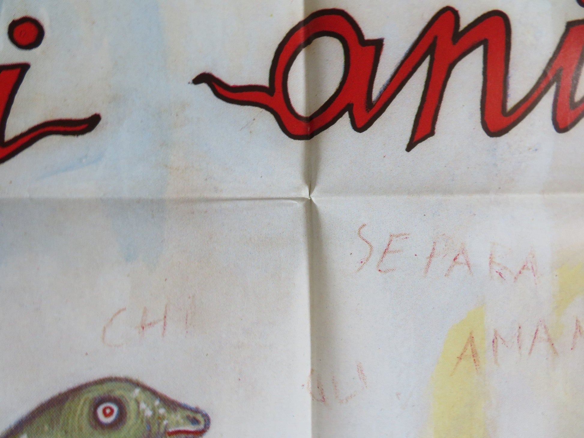 MUSICA PER VECCHI ANIMALI ITALIAN 2 FOGLIO POSTER DARIO FO PAOLO ROSSI 1989 Rendezvous Cinema Movie posters