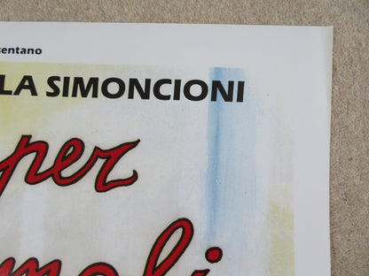 MUSICA PER VECCHI ANIMALI ITALIAN 2 FOGLIO POSTER DARIO FO PAOLO ROSSI 1989 Rendezvous Cinema Movie posters