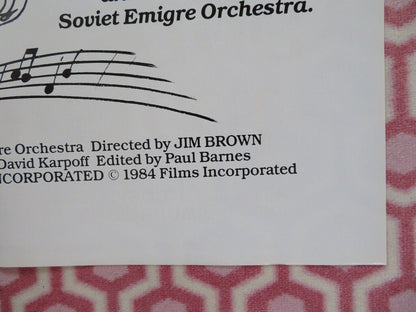 MUSICAL PASSAGE US ONE SHEET POSTER JIM BROWN LAZAR GOSMAN 1984 Movie posters