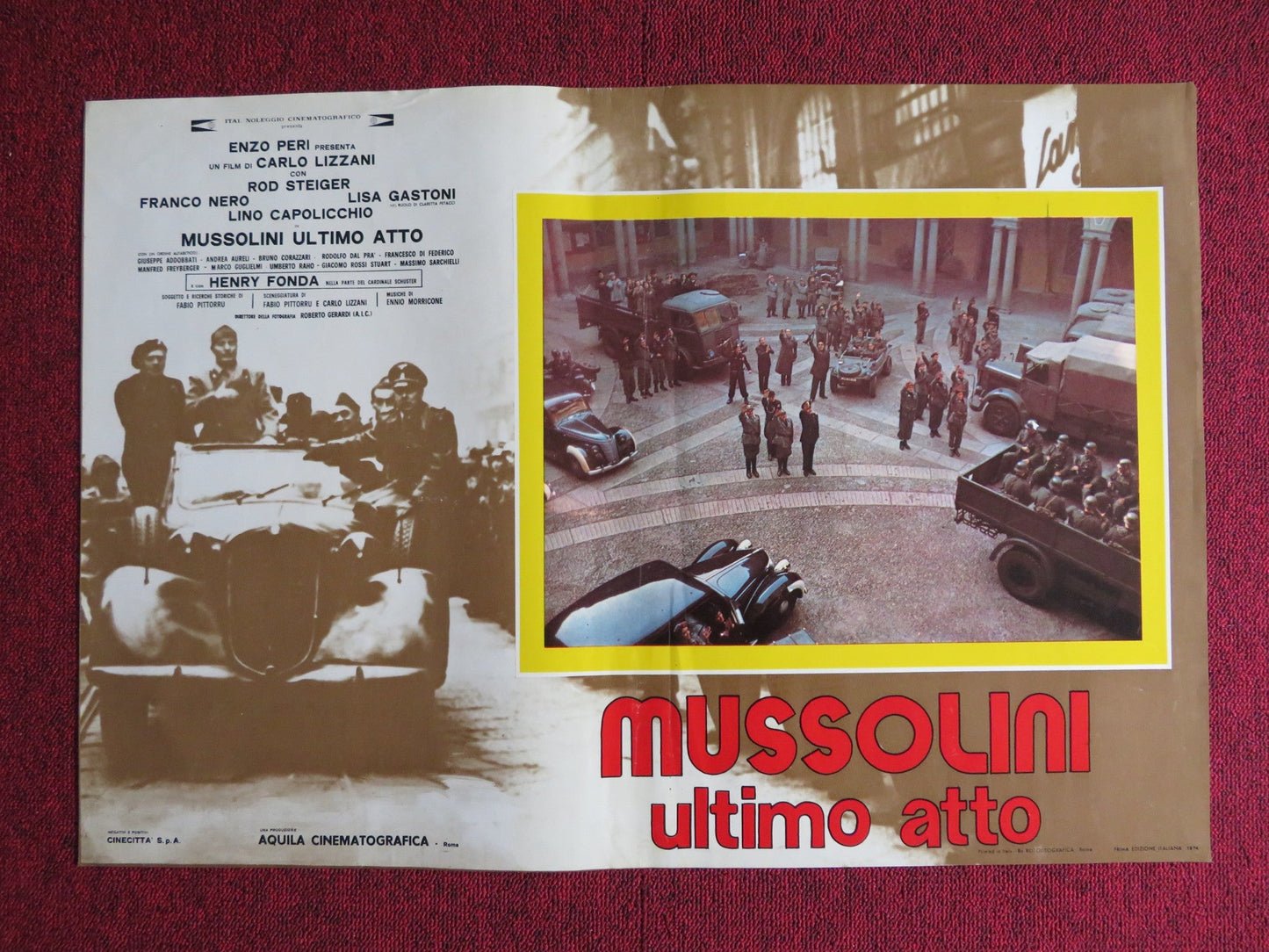 MUSSILINI ULTIMO ATTO - C ITALIAN FOTOBUSTA POSTER ROD STEIGER FRANCO NERO 1974 Rendezvous Cinema Movie posters