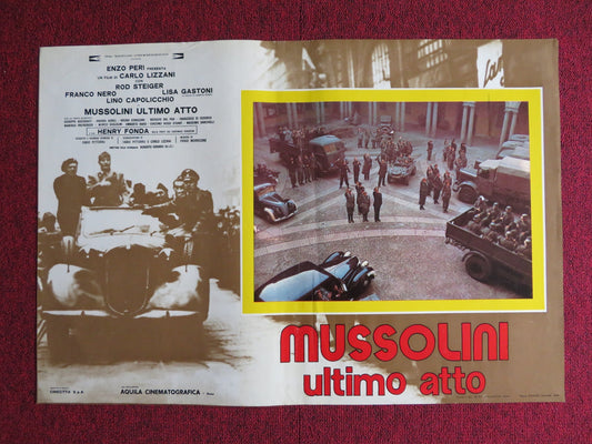 MUSSILINI ULTIMO ATTO - C ITALIAN FOTOBUSTA POSTER ROD STEIGER FRANCO NERO 1974 Rendezvous Cinema Movie posters
