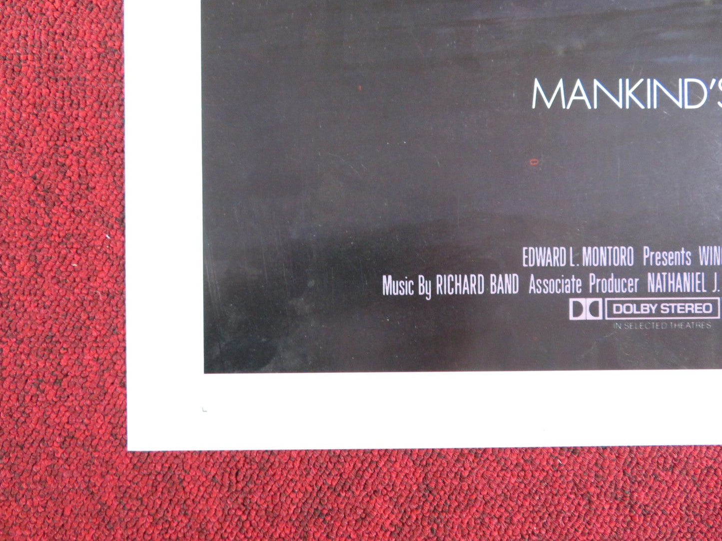 MUTANT FOLDED US ONE SHEET POSTER LEE MONTGOMERY JODY MEDFORD 1984 Rendezvous Cinema Movie posters