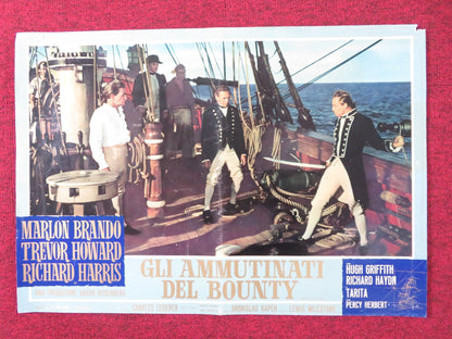MUTINY ON THE BOUNTY - D ITALIAN FOTOBUSTA POSTER MARLON BRANDO T. HOWARD 1962 Rendezvous Cinema Movie posters