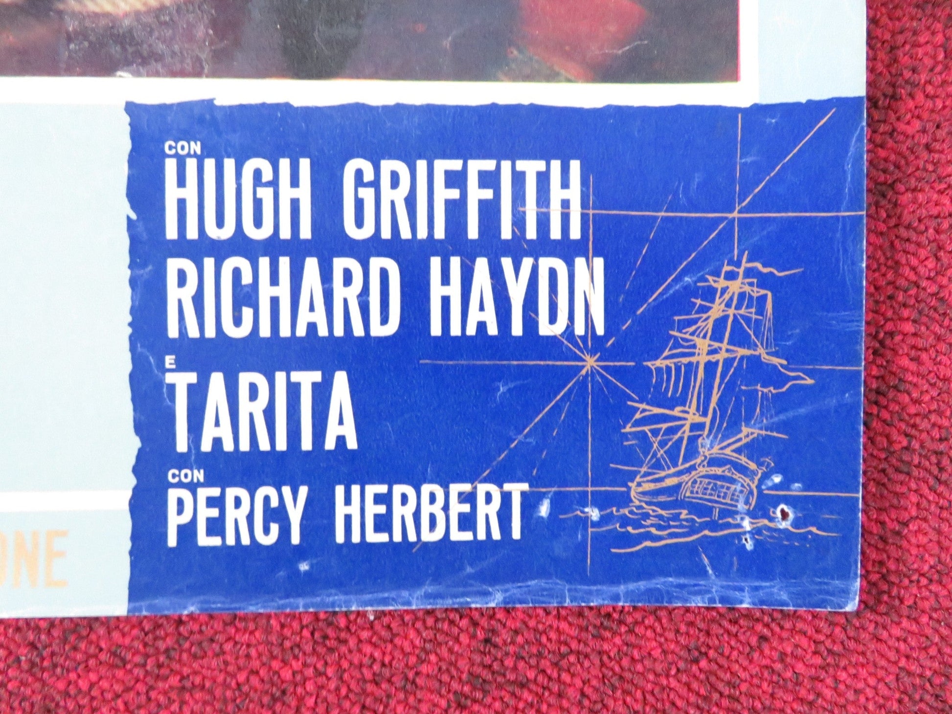 MUTINY ON THE BOUNTY - D ITALIAN FOTOBUSTA POSTER MARLON BRANDO T. HOWARD 1962 Rendezvous Cinema Movie posters