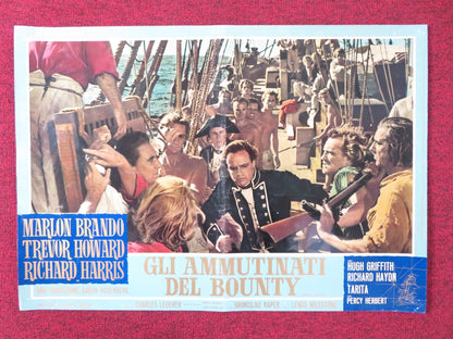 MUTINY ON THE BOUNTY - E ITALIAN FOTOBUSTA POSTER MARLON BRANDO T. HOWARD 1962 Rendezvous Cinema Movie posters