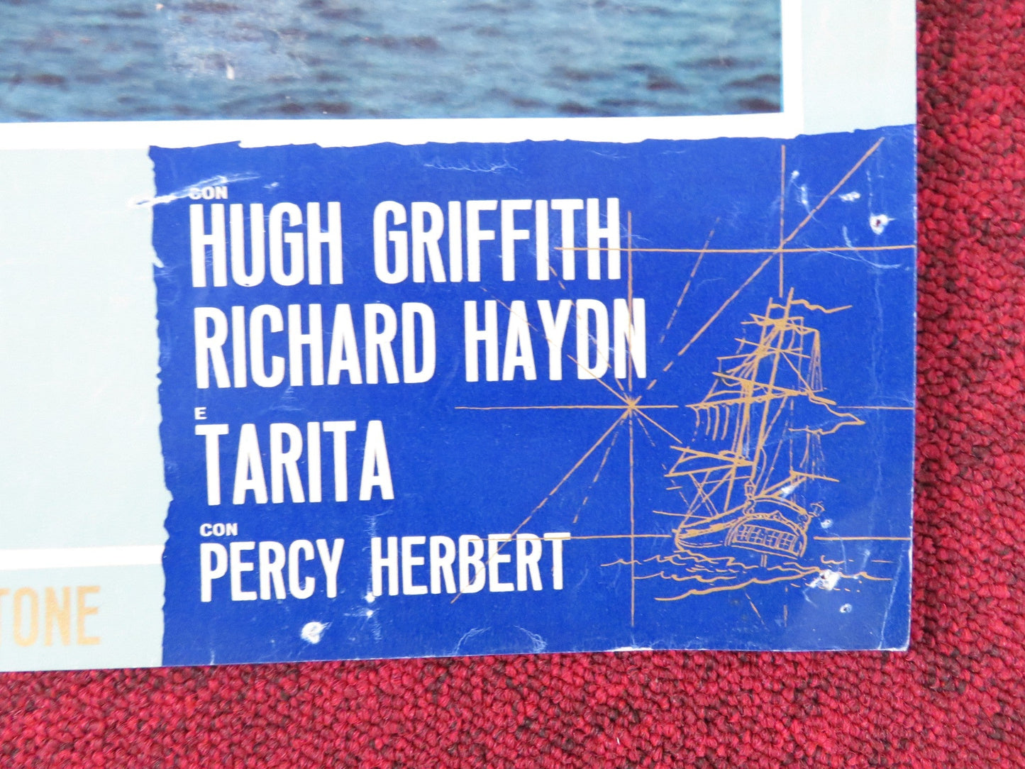 MUTINY ON THE BOUNTY - F ITALIAN FOTOBUSTA POSTER MARLON BRANDO T. HOWARD 1962 Rendezvous Cinema Movie posters