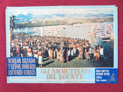 MUTINY ON THE BOUNTY - G ITALIAN FOTOBUSTA POSTER MARLON BRANDO T. HOWARD 1962 Rendezvous Cinema Movie posters
