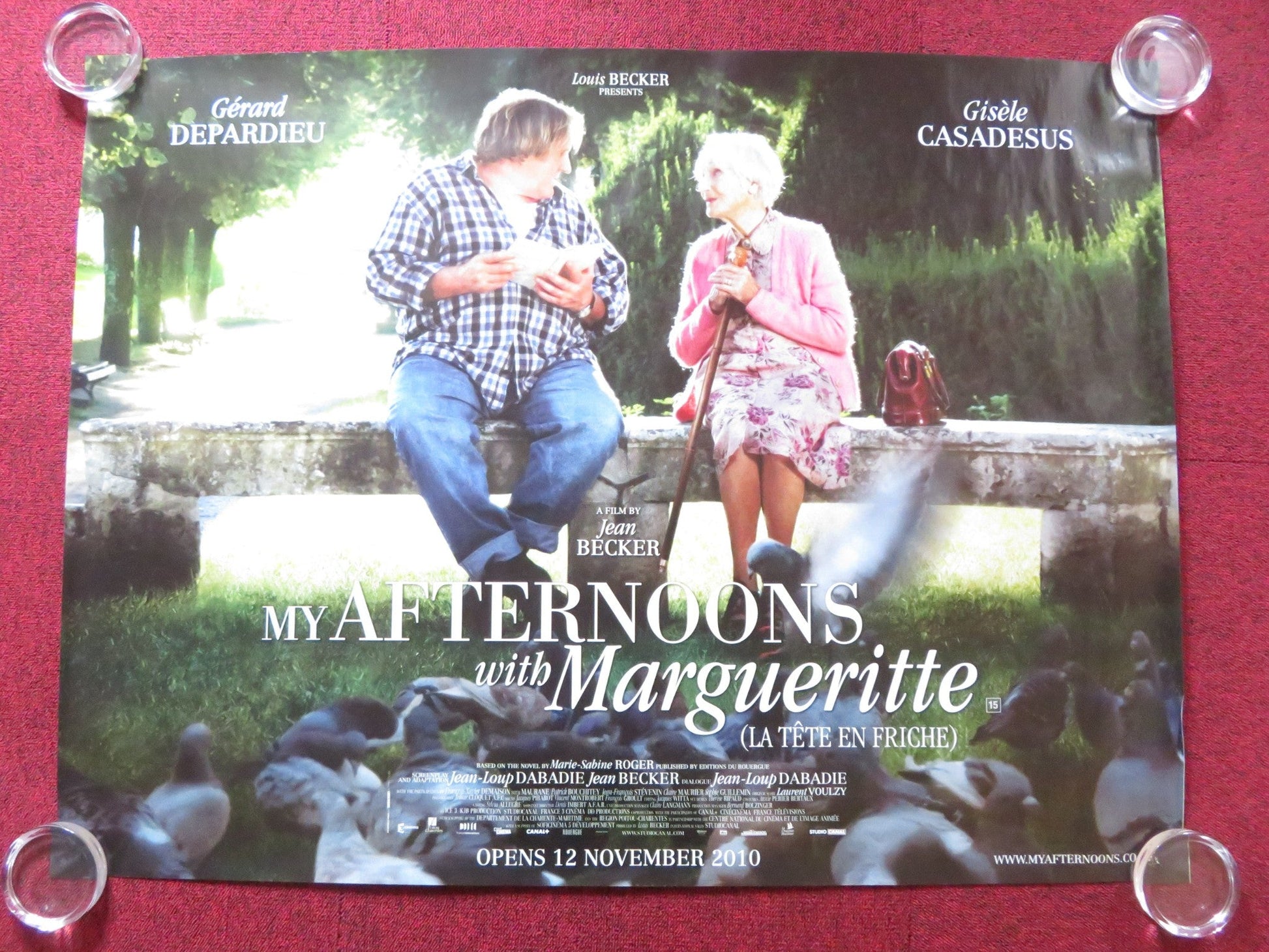 MY AFTERNOONS WITH MARGUERITTE UK QUAD ROLLED POSTER GERARD DEPARDIEU 2010 Rendezvous Cinema Movie posters