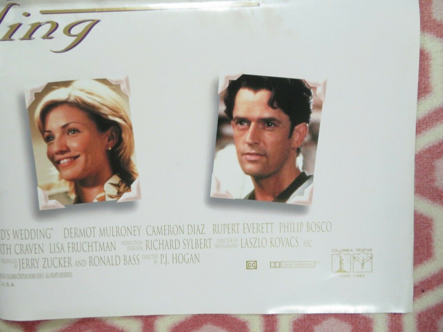 MY BEST FRIEND'S WEDDING FOLDED US ONE SHEET POSTER J ROBERTS C DIAZ 1997 Movie posters