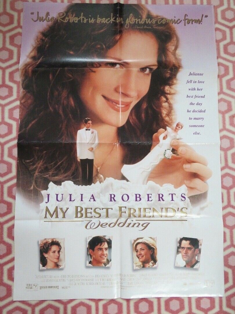 MY BEST FRIEND'S WEDDING FOLDED US ONE SHEET POSTER J ROBERTS C DIAZ 1997 Movie posters