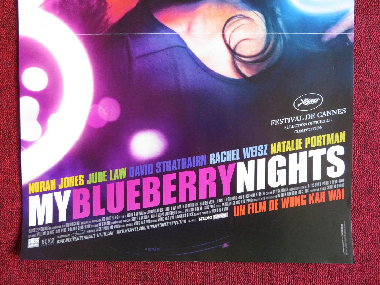 MY BLUBERRY NIGHTS FRENCH (15.5" x 21") POSTER JUDE LAW NORAH JONES 2007 Rendezvous Cinema Movie posters