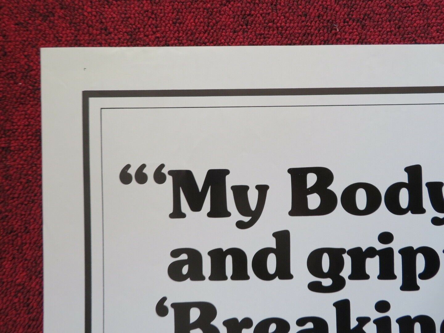 MY BODYGUARD FOLDED US ONE SHEET POSTER REVIEW B - MATT DILLON 1980 Movie posters