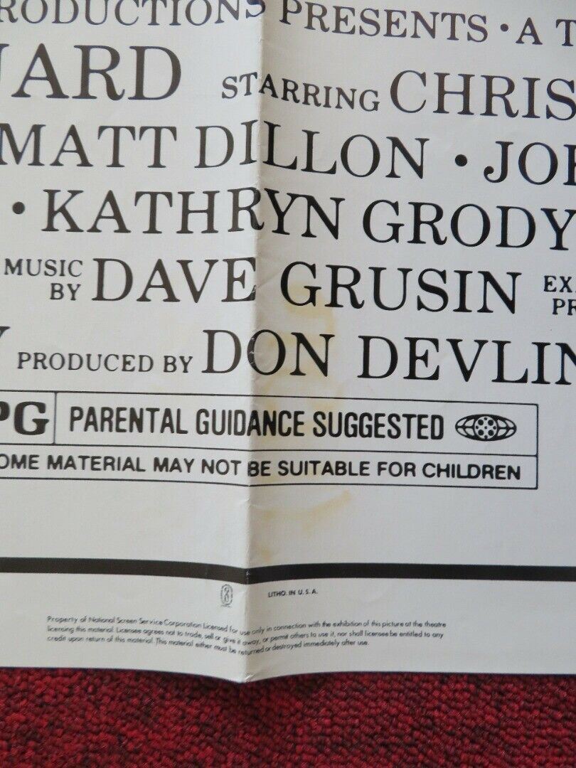 MY BODYGUARD FOLDED US ONE SHEET POSTER REVIEW B - MATT DILLON 1980 Movie posters