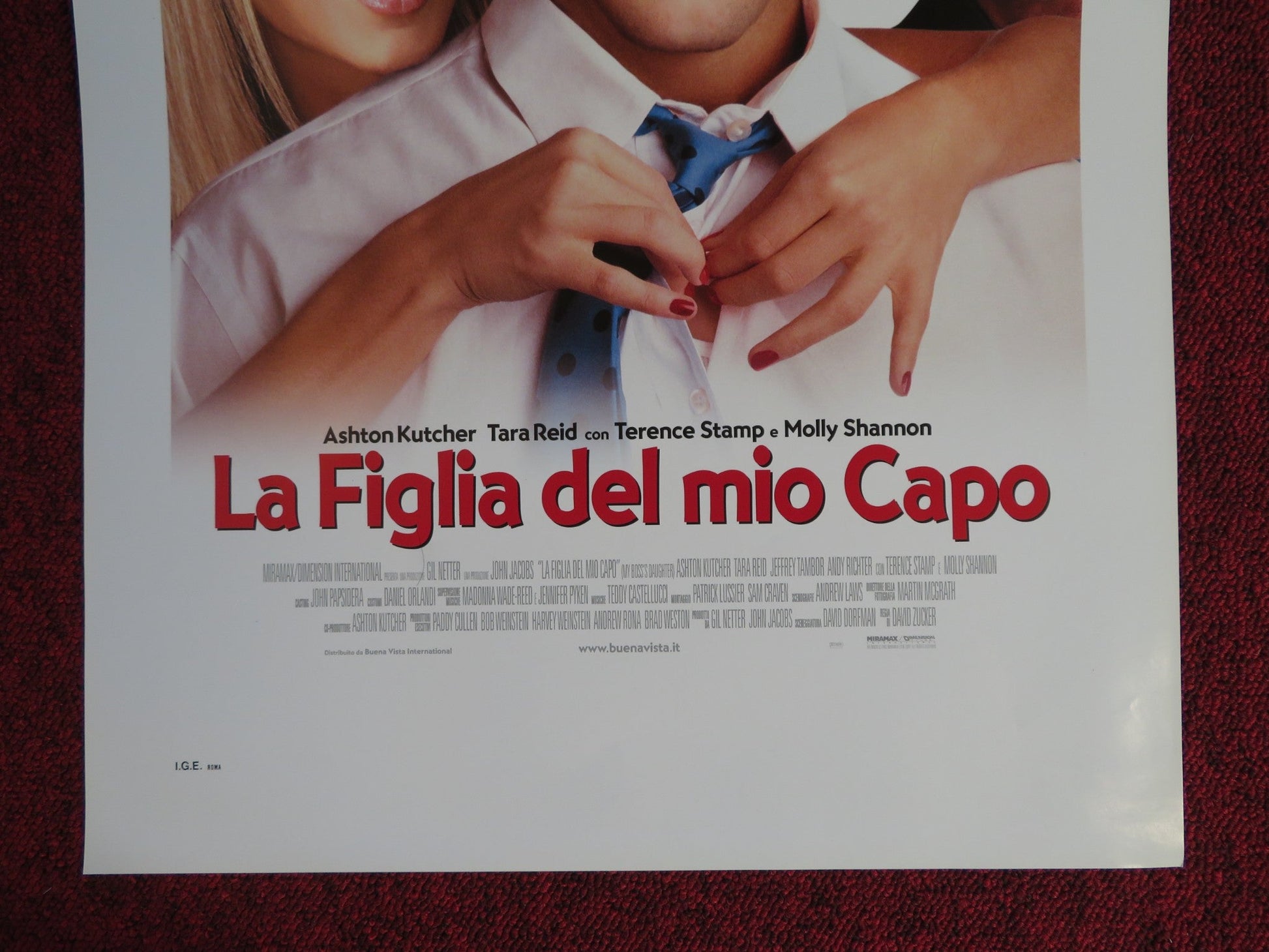 MY BOSS'S DAUGHTER ITALIAN LOCANDINA POSTER ASHTON KUTCHER TARA REID 2003 Rendezvous Cinema Movie posters