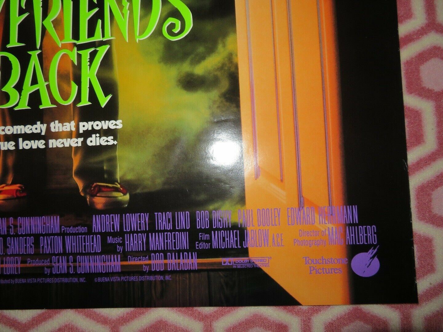 MY BOYFRIEND'S BACK US ONE SHEET ROLLED POSTER SEAN S. CUNNINGHAM 1993 Movie posters