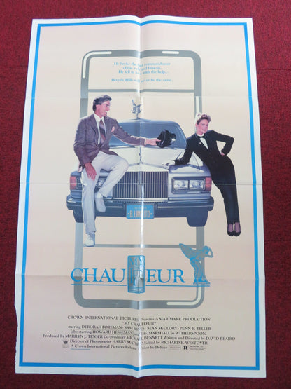 MY CHAUFFEUR FOLDED US ONE SHEET POSTER DEBORAH FOREMAN SAM JONES 1985 Rendezvous Cinema Movie posters