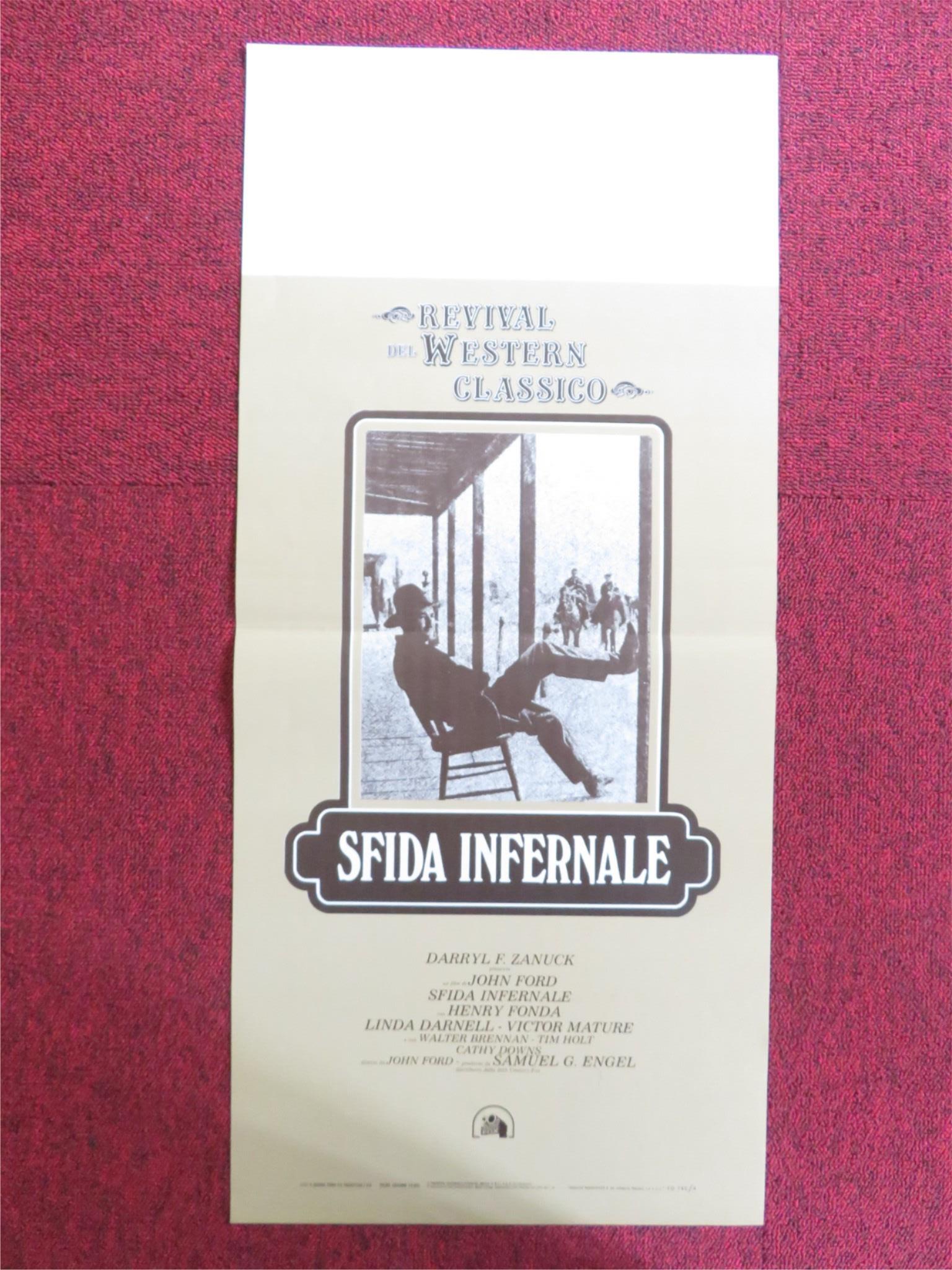 MY DARLING CLEMENTINE ITALIAN LOCANDINA POSTER HENRY FONDA LINDA DARNELL 1980 Rendezvous Cinema Movie posters