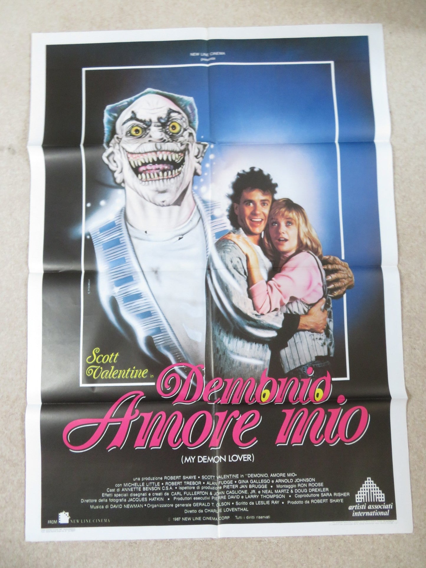 MY DEMON LOVER ITALIAN 2 FOGLIO POSTER SCOTT VALENTINE MICHELE LITTLE 1987 Rendezvous Cinema Movie posters