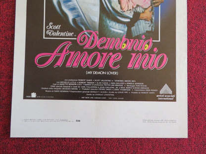 MY DEMON LOVER ITALIAN LOCANDINA (27.5"x13") POSTER 1987 Movie posters