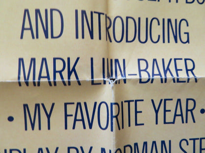 MY FAVORITE YEAR FOLDED US ONE SHEET POSTER PETER O'TOOLE MARK LINN - BAKER 1982 Movie posters