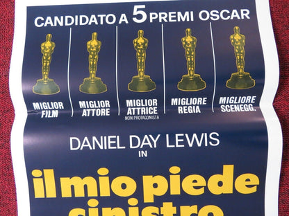 MY LEFT FOOT ITALIAN LOCANDINA (28"x13") POSTER J SHERIDAN DANIEL DAY - LEWIS '89 Movie posters