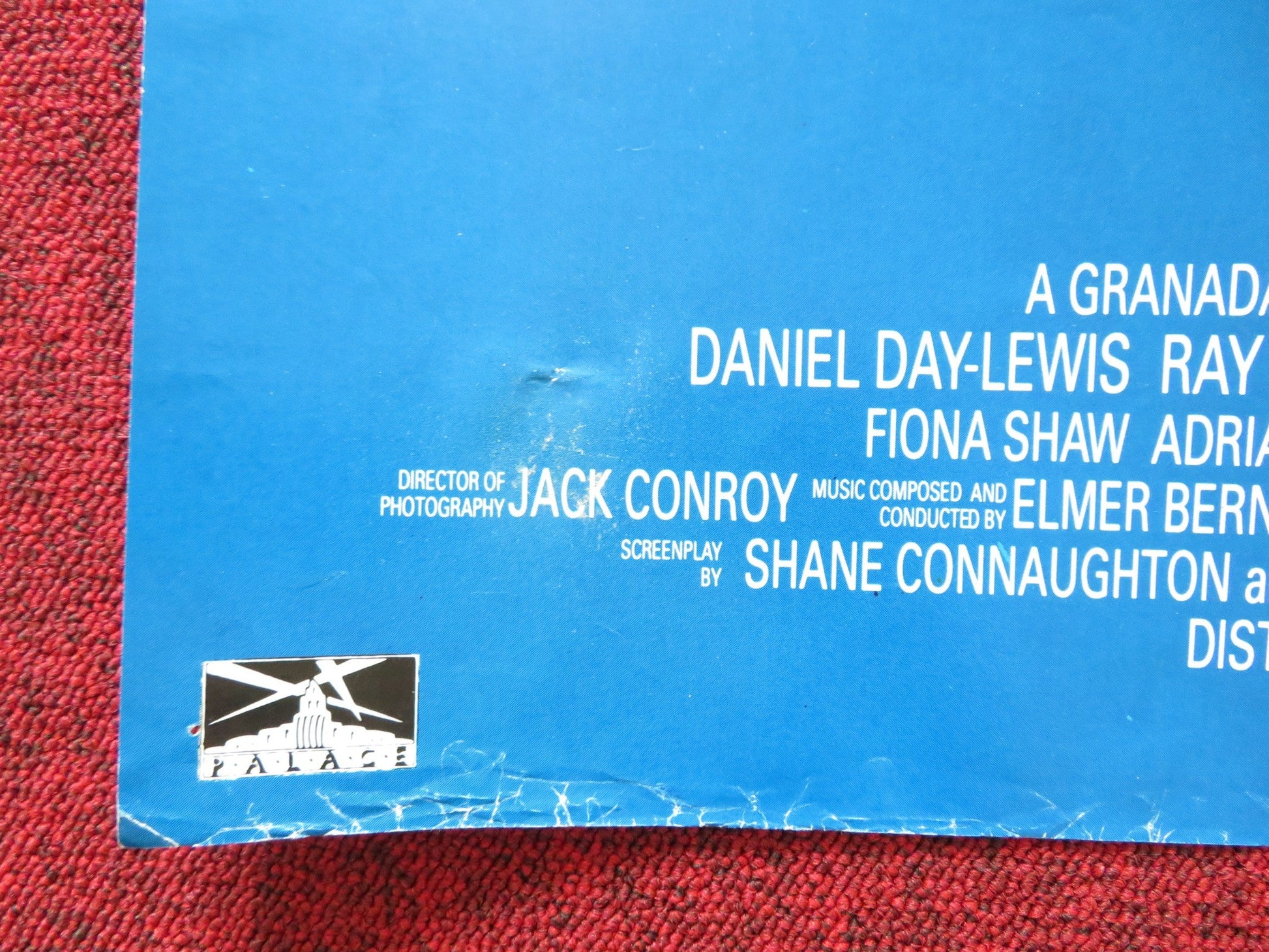 MY LEFT FOOT UK QUAD POSTER FOLDED DANIEL DAY - LEWIS SHERIDAN 1989 Rendezvous Cinema Movie posters