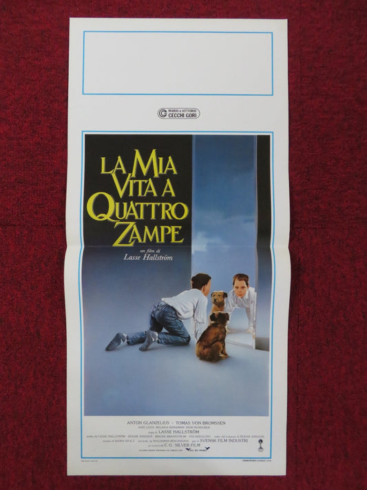 MY LIFE AS A DOG ITALIAN LOCANDINA POSTER ANTON GLANZELIUS T. VON BROMSSEN 1985 Rendezvous Cinema Movie posters