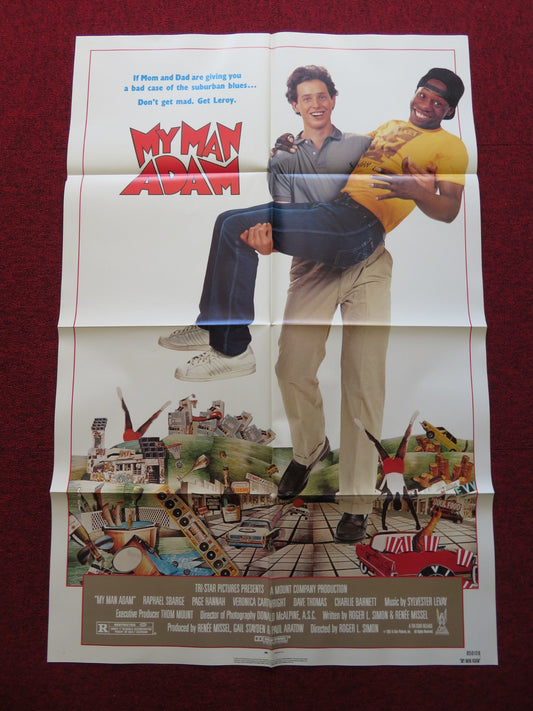 MY MAN ADAM FOLDED US ONE SHEET POSTER RAPHAEL SBARGE PAGE HANNAH 1985 Rendezvous Cinema Movie posters