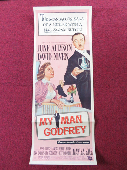 MY MAN GODFREY US INSERT (14"x 36") POSTER JUNE ALLYSON DAVID NIVEN 1957 Rendezvous Cinema Movie posters
