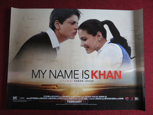 MY NAME IS KHAN UK QUAD (30"x 40") ROLLED POSTER SHAH RUKH KHAN KAJOL 2009 Rendezvous Cinema Movie posters
