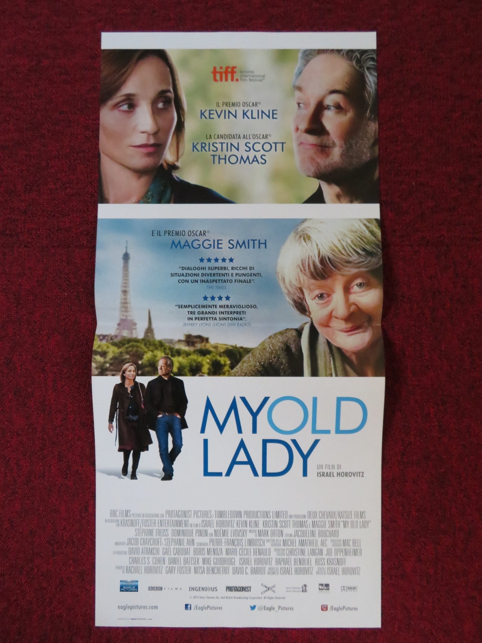 MY OLD LADY ITALIAN LOCANDINA POSTER KEVIN KLINE MAGGIE SMITH 2014 Rendezvous Cinema Movie posters