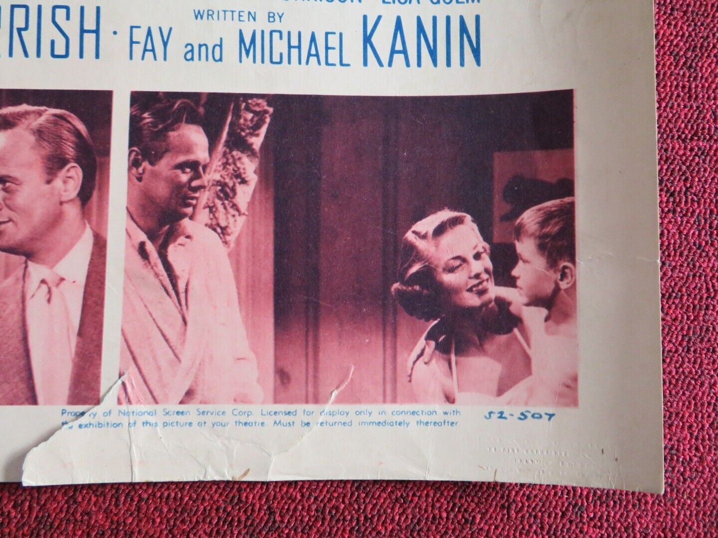 MY PAL GUS US HALF SHEET (22"x 28") POSTER RICHARD WIDMARK 1952 Movie posters