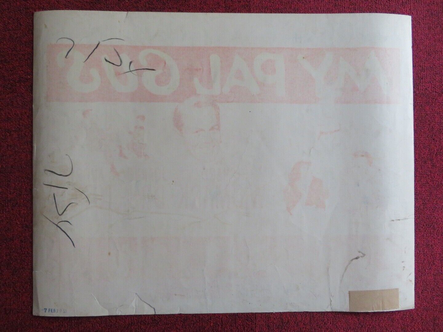 MY PAL GUS US HALF SHEET (22"x 28") POSTER RICHARD WIDMARK 1952 Movie posters