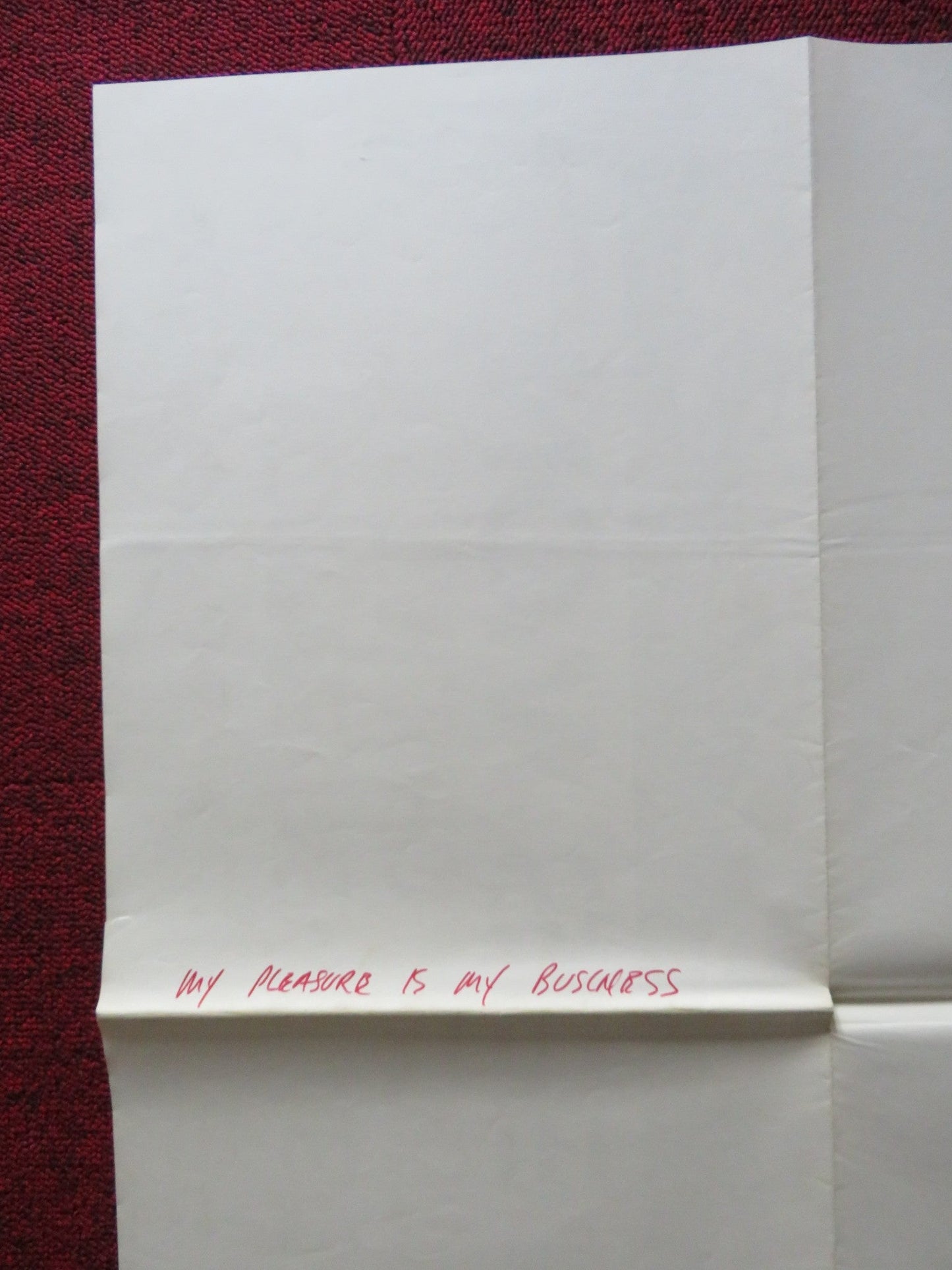 MY PLEASURE IS MY BUSINESS FOLDED US ONE SHEET POSTER XAVIERA HOLLANDER 1974 Rendezvous Cinema Movie posters