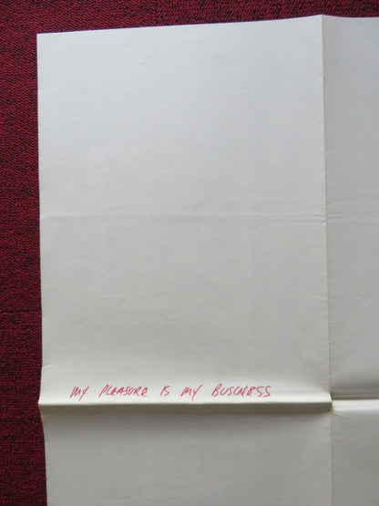 MY PLEASURE IS MY BUSINESS FOLDED US ONE SHEET POSTER XAVIERA HOLLANDER 1974 Rendezvous Cinema Movie posters