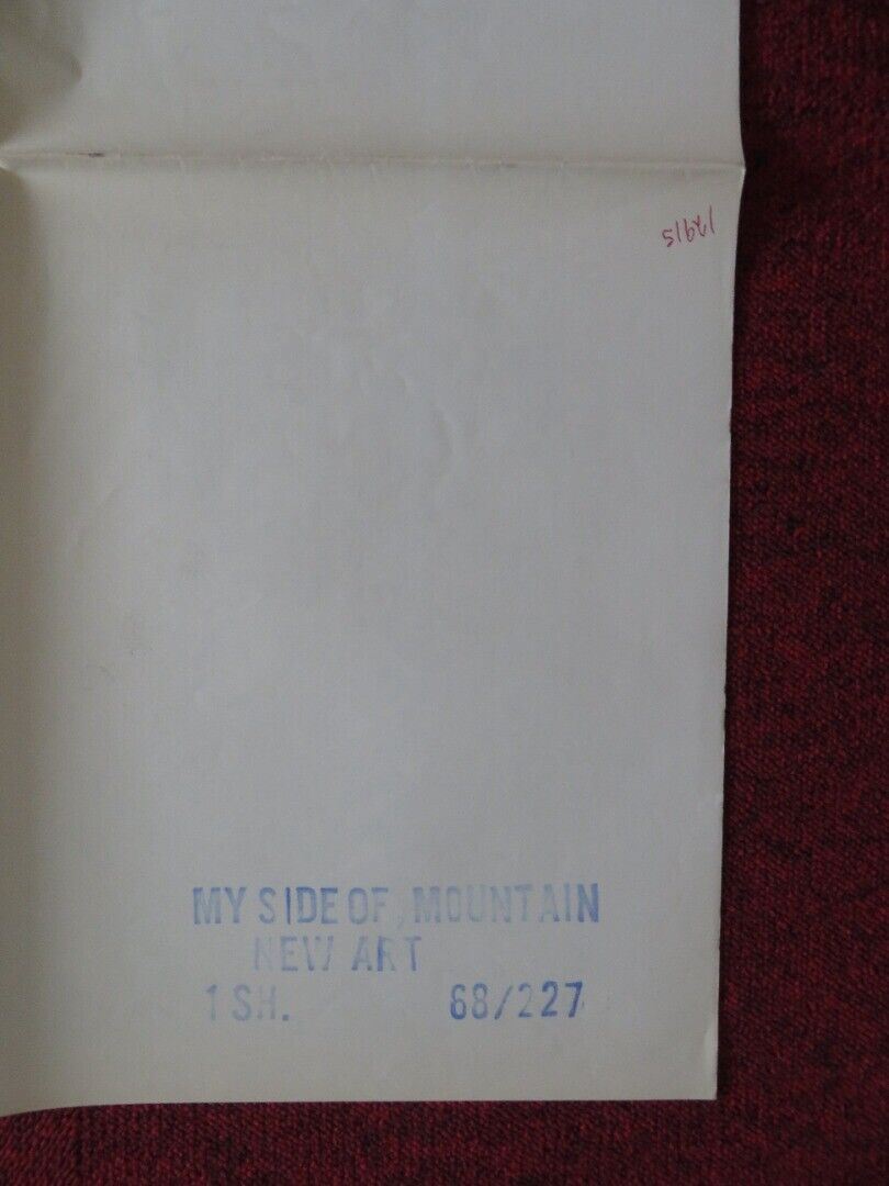 MY SIDE OF MOUNTAIN FOLDED US ONE SHEET POSTER THEODORE BIKLE TEDDY ECCLES 1968 Movie posters